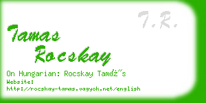 tamas rocskay business card